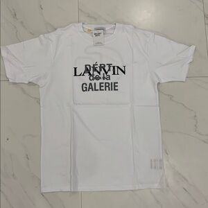 Dept de la Gallerie LANVIN White Logo T-Shirt Men’s size Large